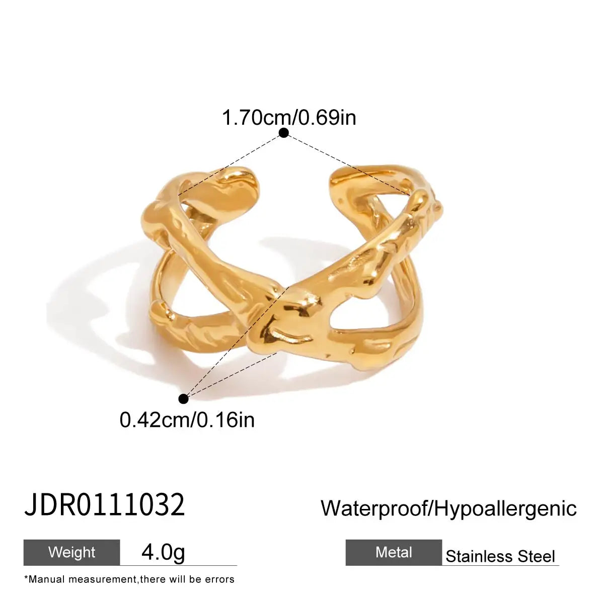 Golden Muse Ring
 Designer 18K Gold Color Plated