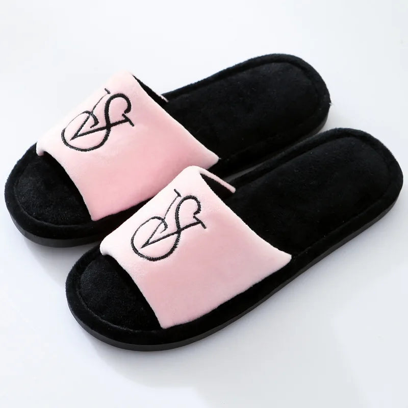 New Women's Cotton Slippers Warm Cotton Slippers Men Women Sandals Zapatos De Mujer Shoes Slides