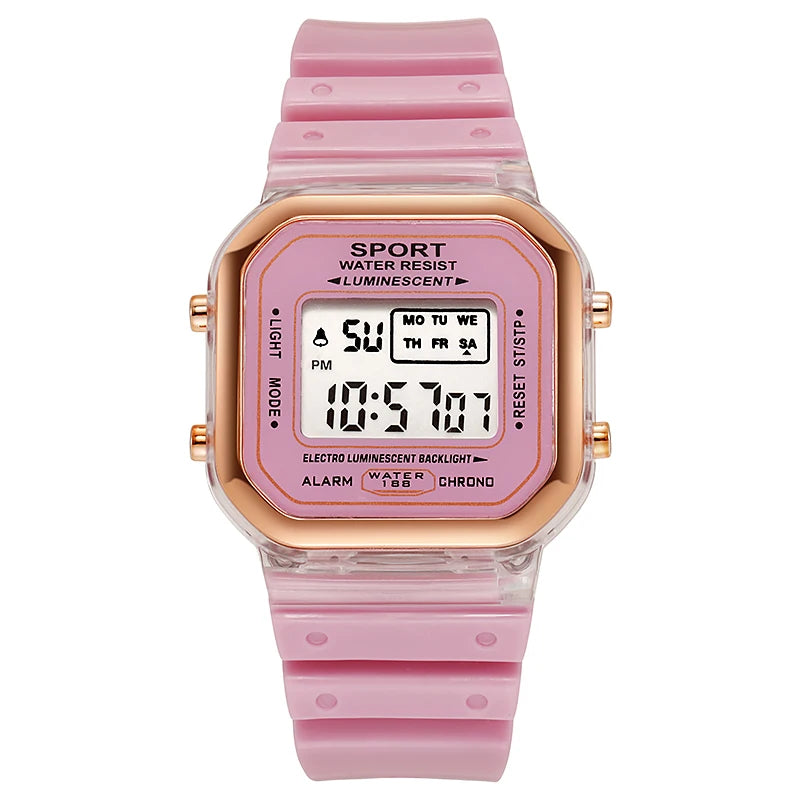 New Children's LED Digital Watch Student Multi functional Outdoor Sports Watch Minimalist Men's and Women's Electronic Watch