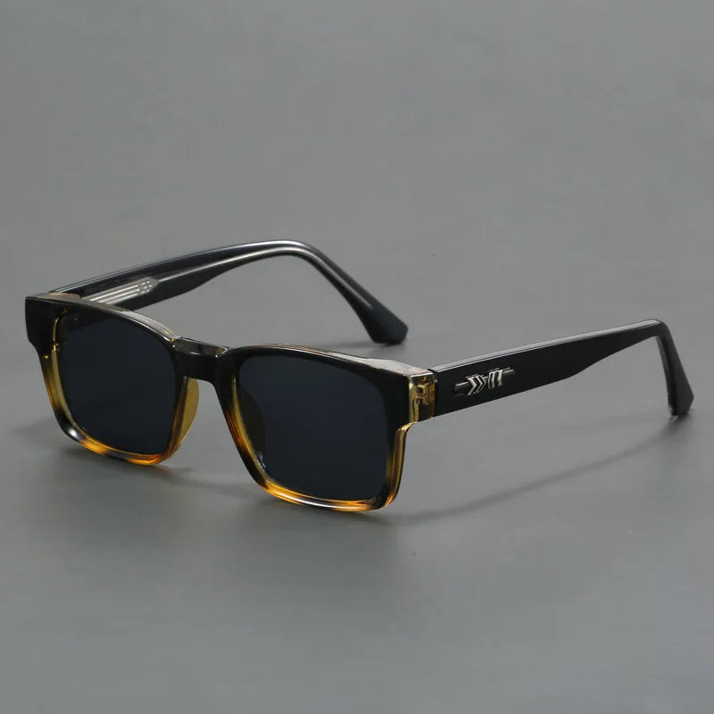 Quality Square Polarized Sunglasses Men Metal Core UV400 Unisex