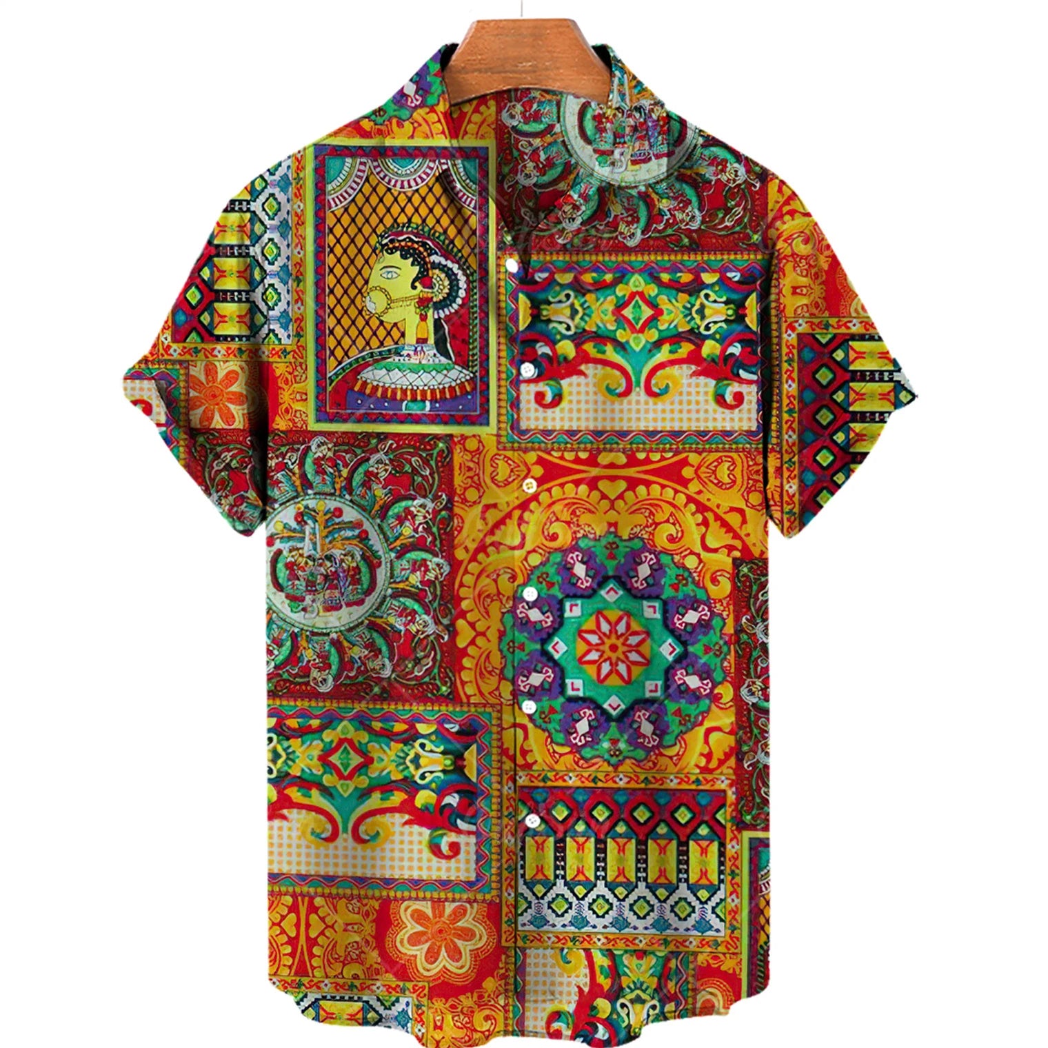 Hot New Men's High Quality Luxury Hawaii Dazn Holiday Beach Floral Shirt Elegant Men Top Sale Best Ethnic Style Clothing 2023