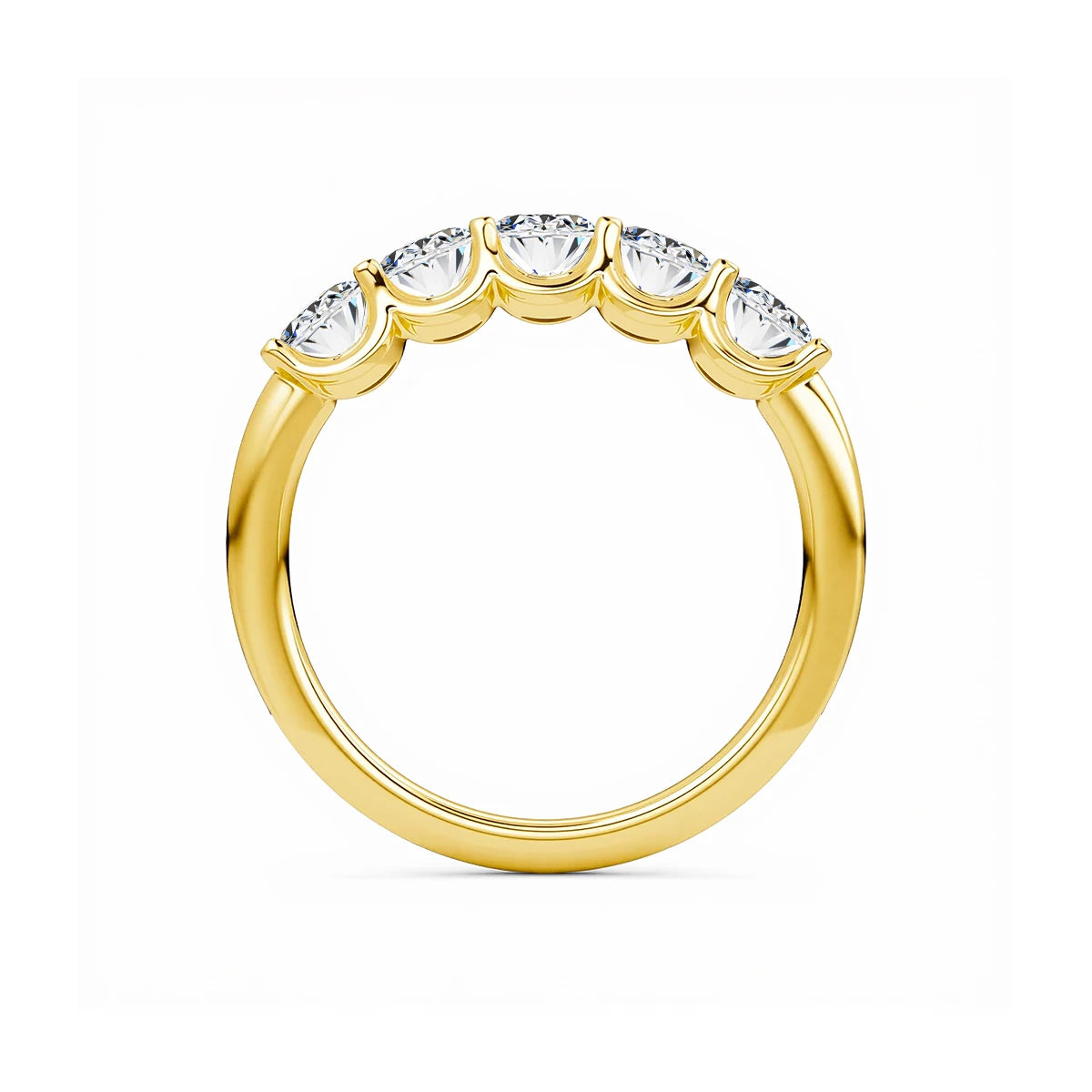 14K Gold Oval Spark Ring