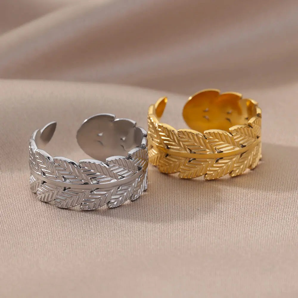 40 Style Rings for Women Stainless Steel Rings Classic Gold Color