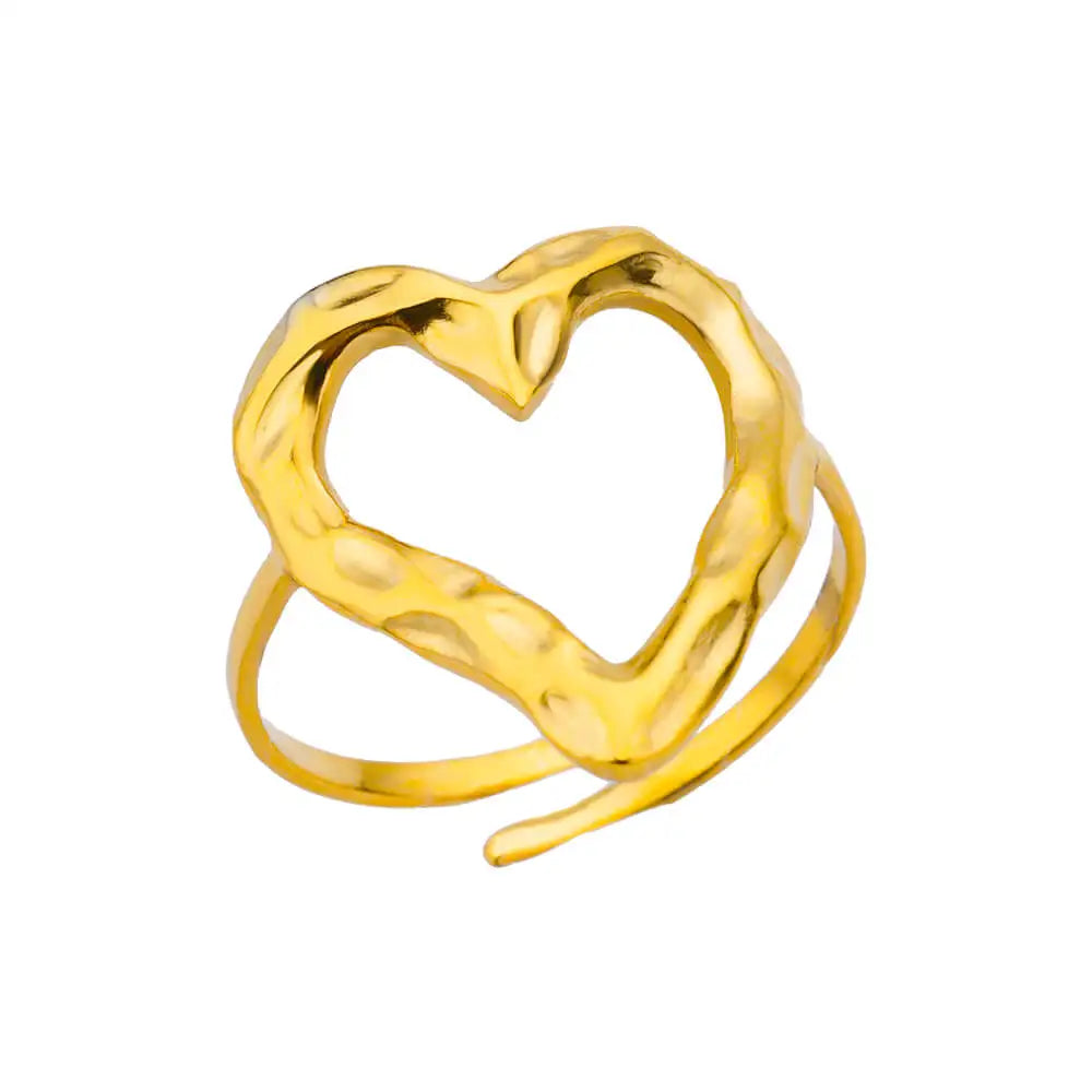 316L Stainless Steel Rings for Women Gold Color