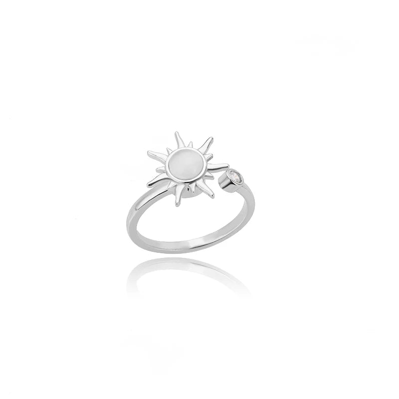Sun Opal Rotator Ring