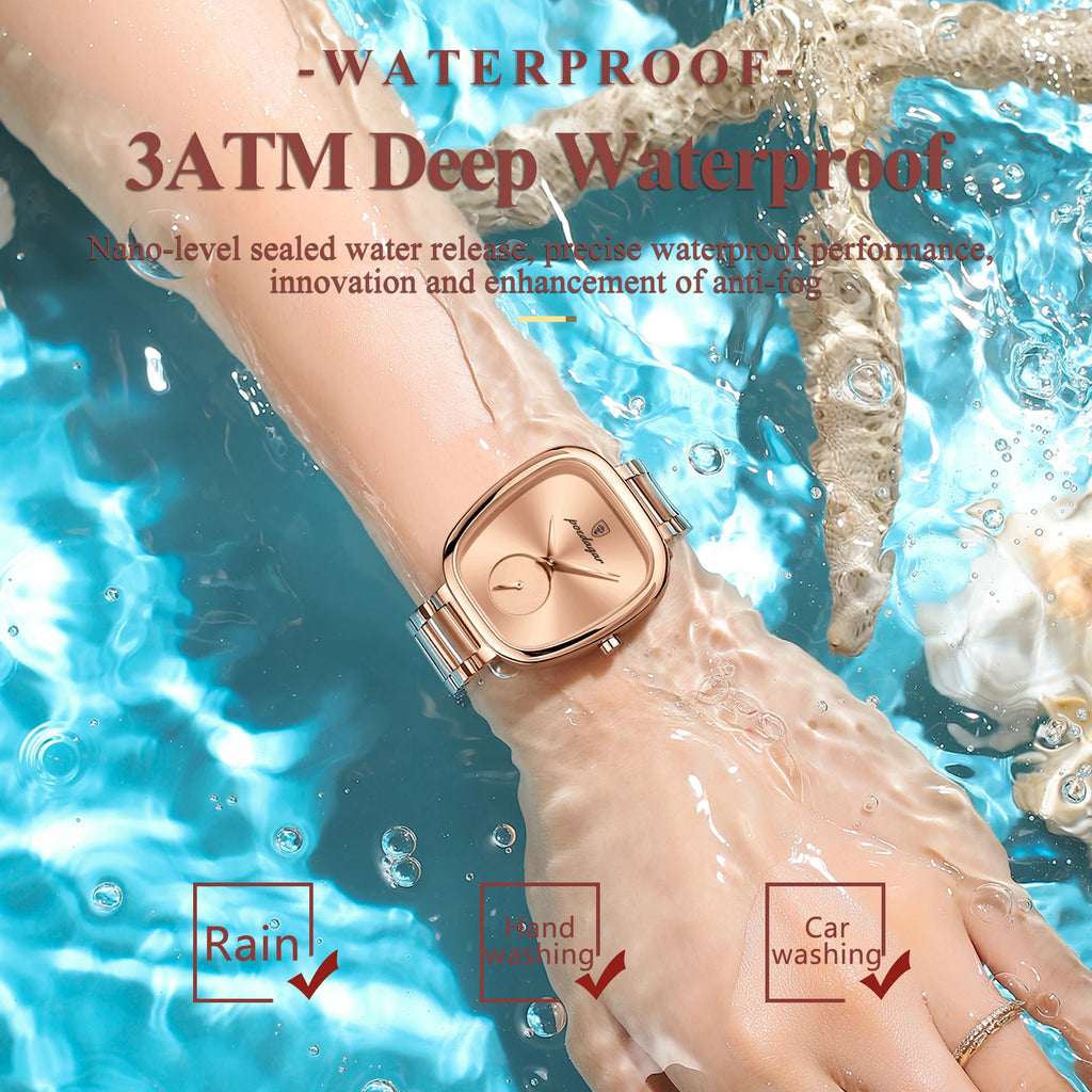 POEDAGAR Elegant Luxury Watch For Woman Waterproof Stainless Steel Women's Quartz Watches Simple High Quality Ladies Wristwatch