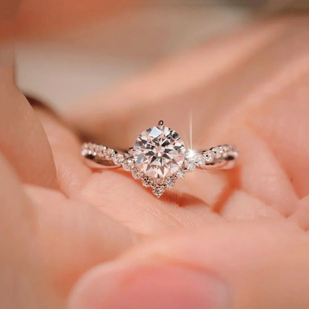 Fashion Luxury Zircon Couple Rings For Women