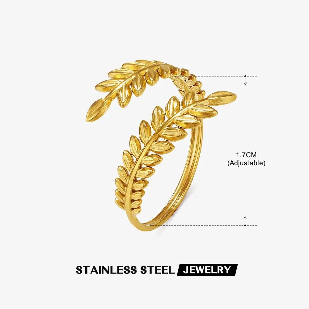 316L Stainless Steel Rings for Women Gold Color