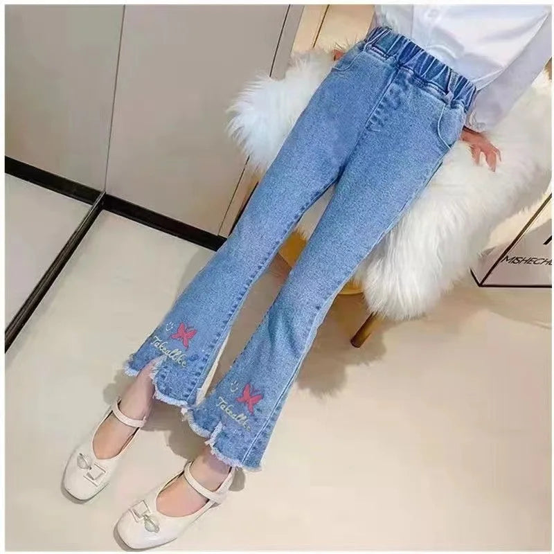 Kids Clothes Baby Girls Pants Sweatpants Children's Clothing Denim jeans Autumn Streetwear Spring Casual Kids Pants