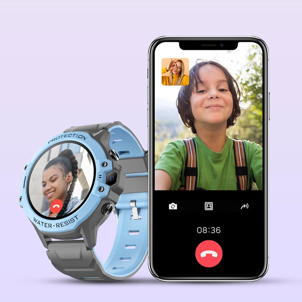 VALDUS 2025 New VK55 Kids Watch GPS SOS Call With 0.3 Mpix Camera 4G SIM Card Children Waterproof Smartwatch For Boys Grils Gift
