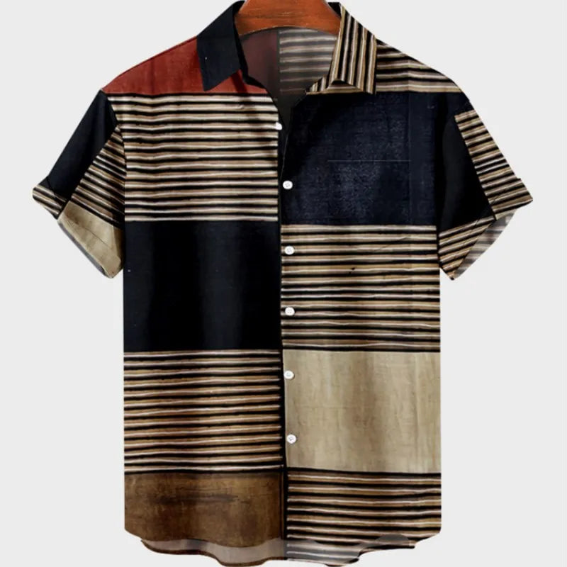 Hot New Men's High Quality Luxury Hawaii Dazn Holiday Beach Floral Shirt Elegant Men Top Sale Best Ethnic Style Clothing 2023