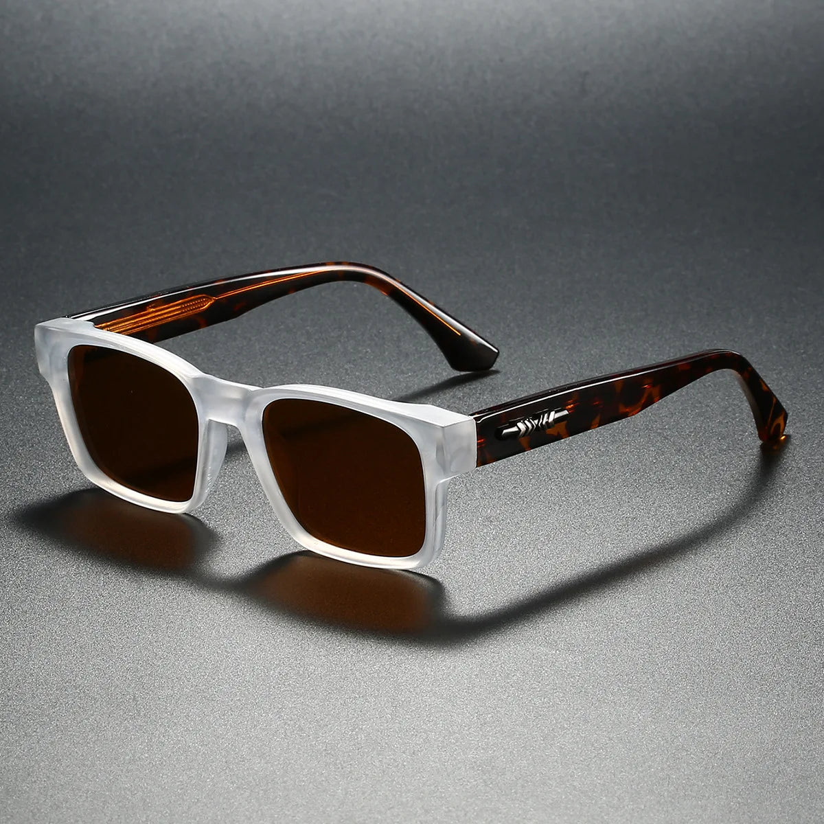 Quality Square Polarized Sunglasses Men Metal Core UV400 Unisex