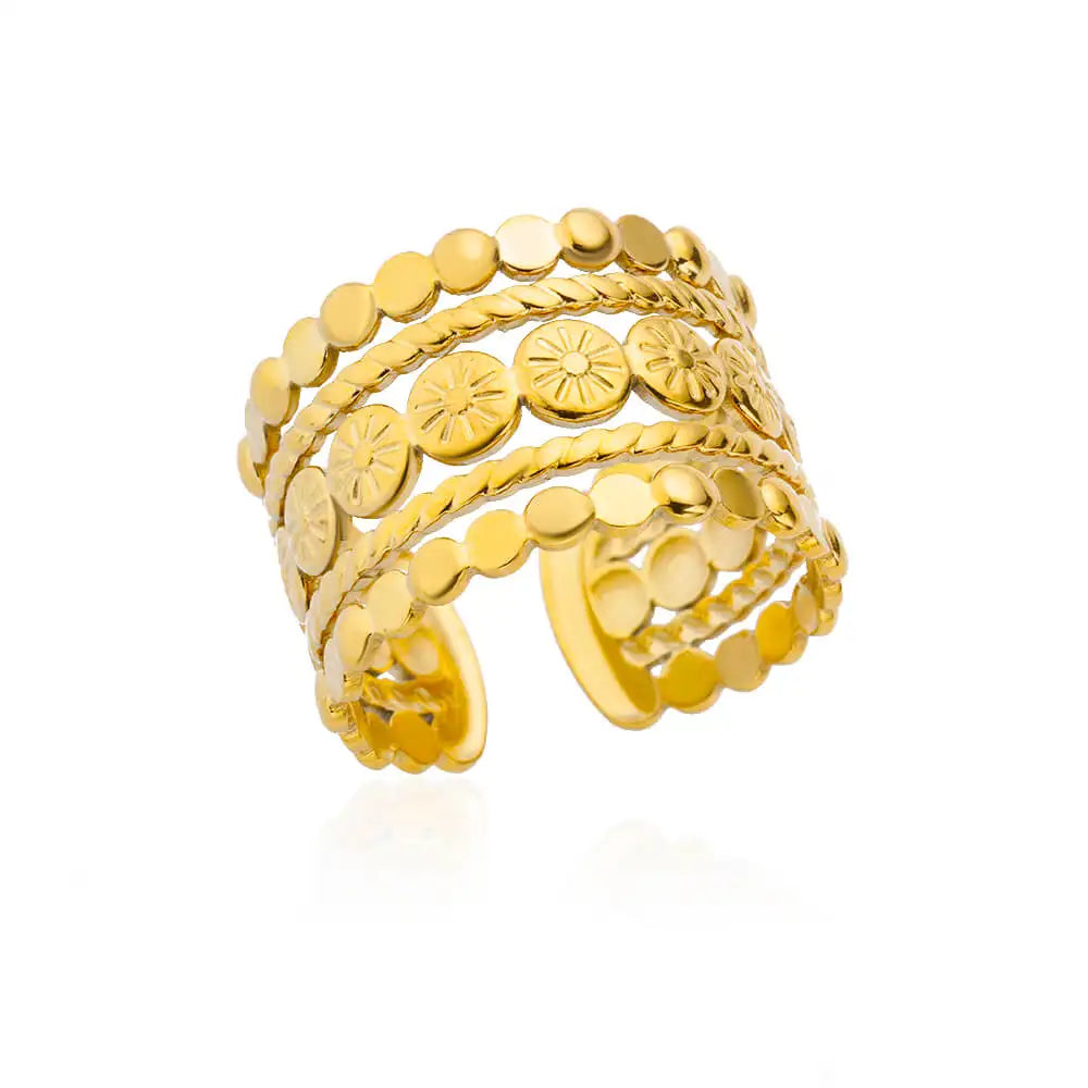 316L Stainless Steel Rings for Women Gold Color