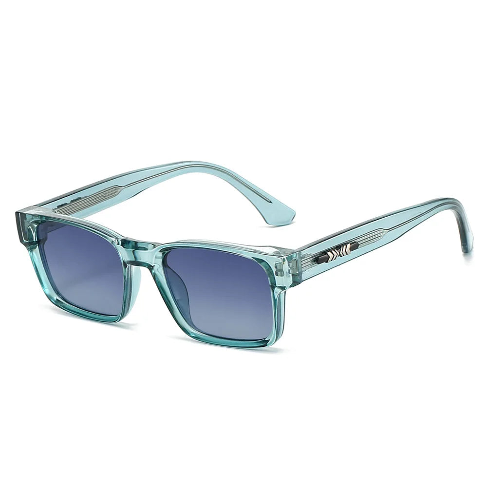 Quality Square Polarized Sunglasses Men Metal Core UV400 Unisex