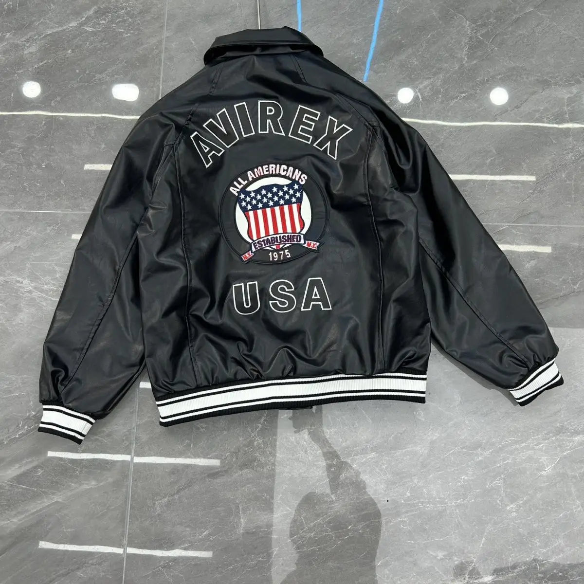 Hip hop american functional style letter embroidered leather jacket loose couple short winter jacket men y2k men clothing