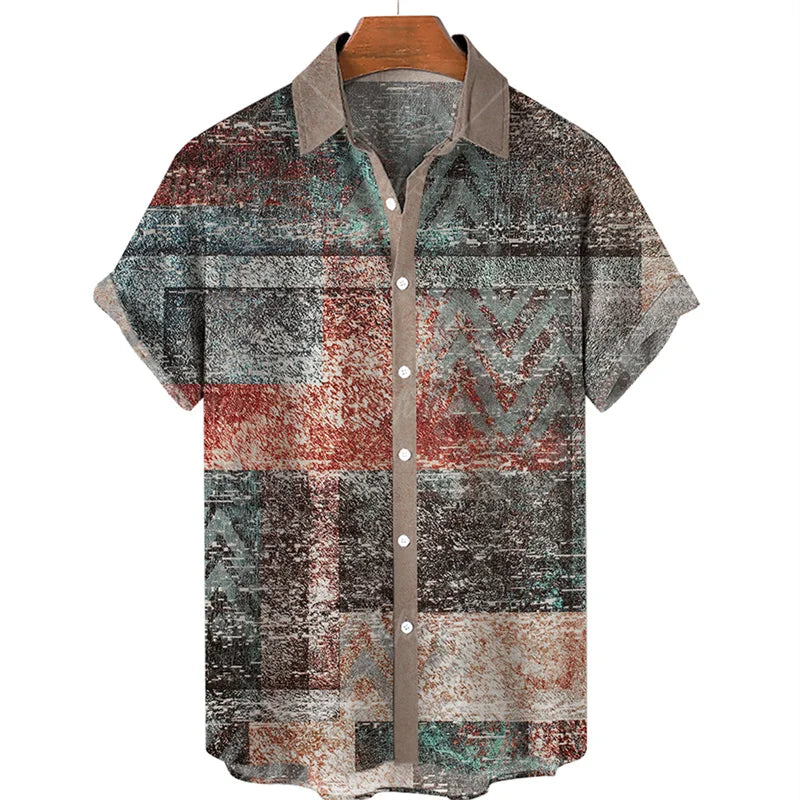 Hot New Men's High Quality Luxury Hawaii Dazn Holiday Beach Floral Shirt Elegant Men Top Sale Best Ethnic Style Clothing 2023