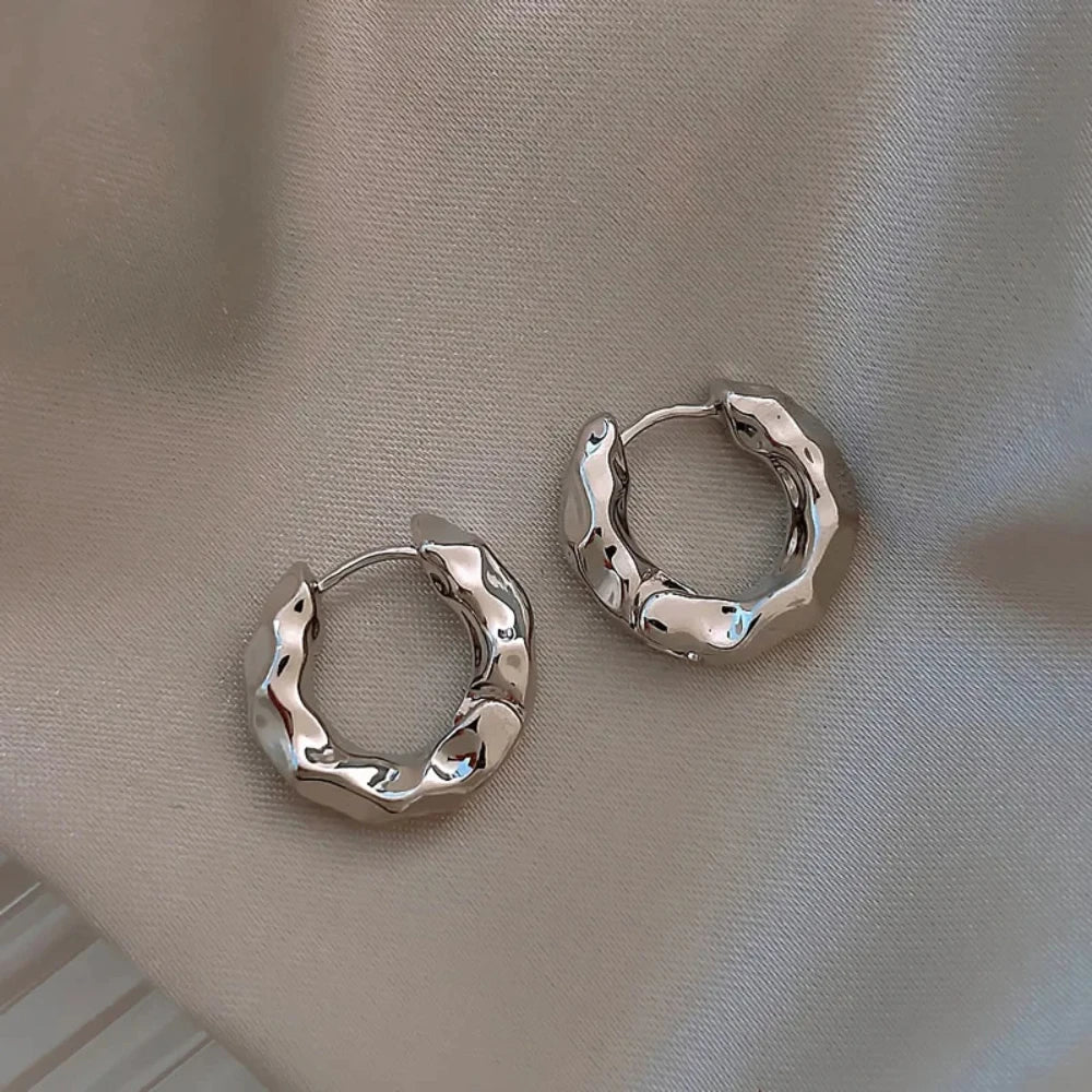 Mariasz Minimalist New Hot Sell Trendy Plated Gold Color Circle Earrings for Women Ear Hoop Earring Classic Jewelry