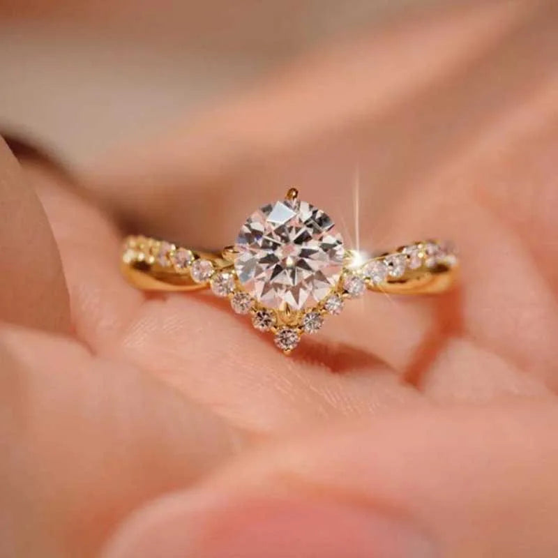 Fashion Luxury Zircon Couple Rings For Women