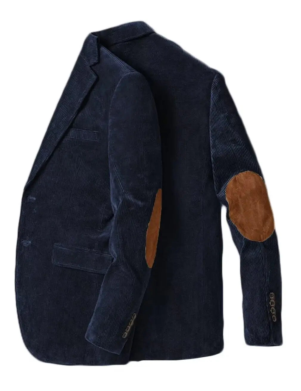 Men's Corduroy Blazer Business Casual Jacket with Elbow Patch Spring Fall Sport Coats Fashion Casual Single Breasted Men Jacket