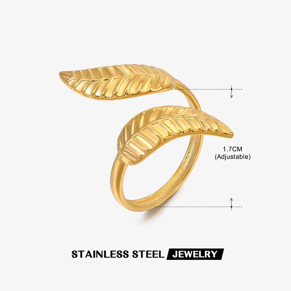 316L Stainless Steel Rings for Women Gold Color