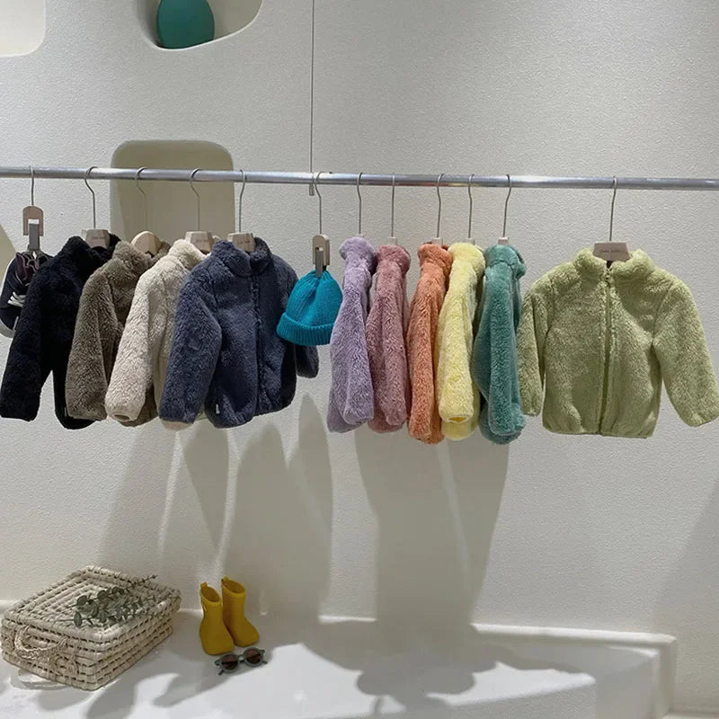 Kids Winter Coats 2025 New Children Outerwear Boy Warm Fleece Jacket Baby Girls Jackets for Autumn Spring.