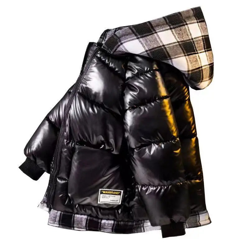 Children's Padded Jacket New Boys Down Padded Jacket Kids Winter Hooded Jacket Teenage Boys Thick Coat