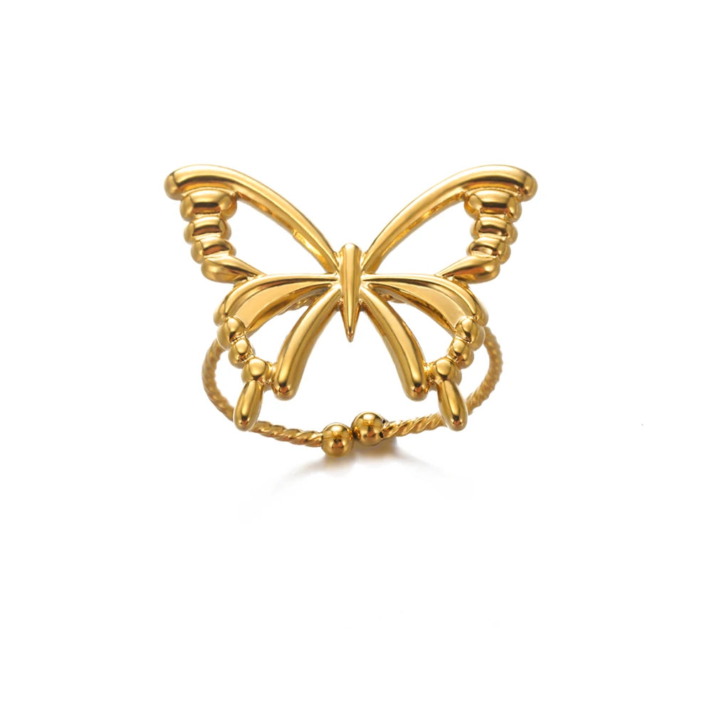 316L Stainless Steel Rings for Women Gold Color