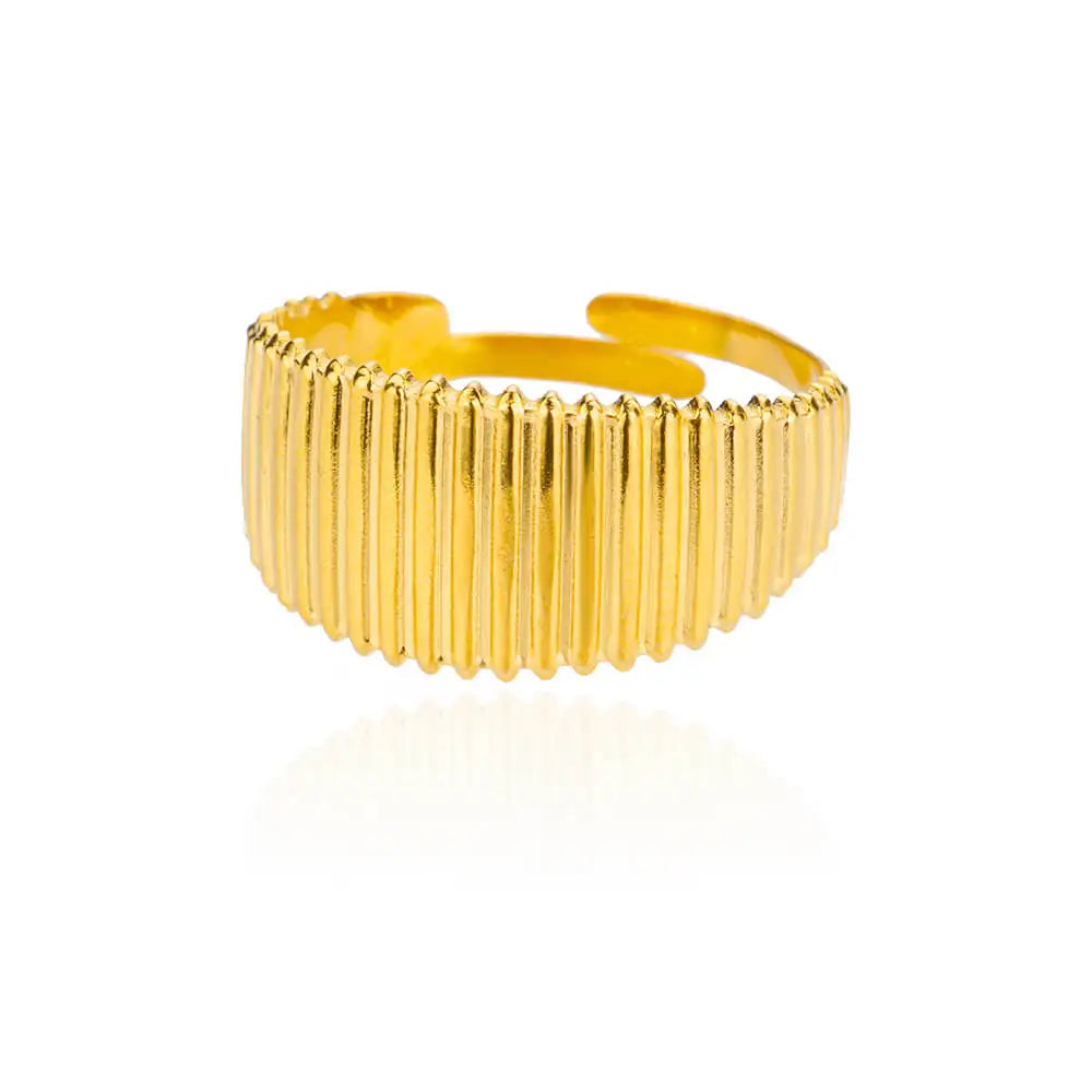 316L Stainless Steel Rings for Women Gold Color