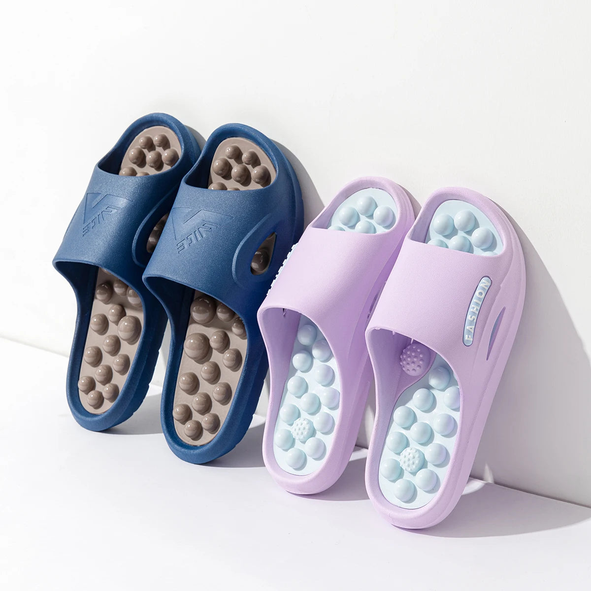 Summer Women Massage Slippers PVC Non-slip Unisex Home Slippers Comfortable Lightweight Indoor Outdoor Slides