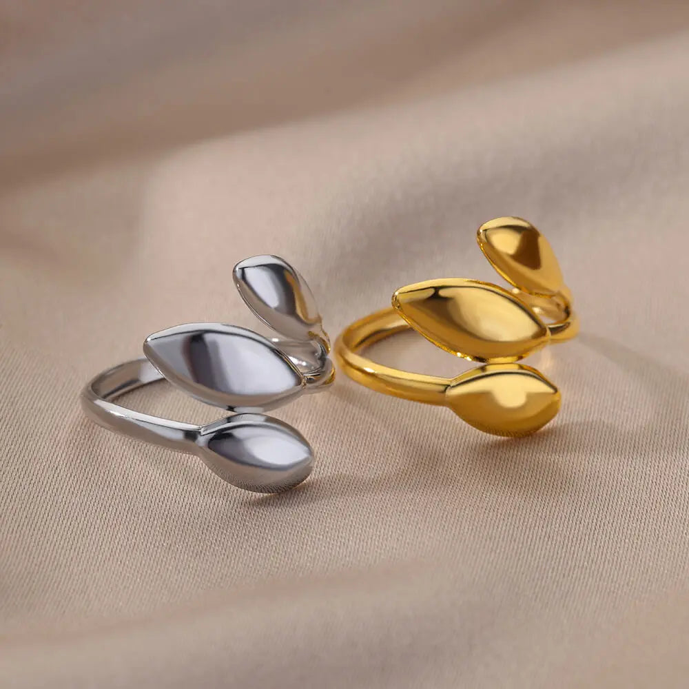 40 Style Rings for Women Stainless Steel Rings Classic Gold Color