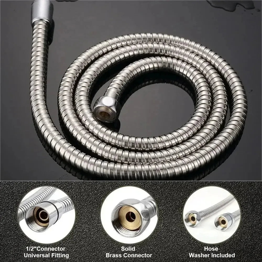 Flexible stainless steel water pipe shower head pipe - Waterproof bathroom piping - 1-3 meters - Bathroom accessories