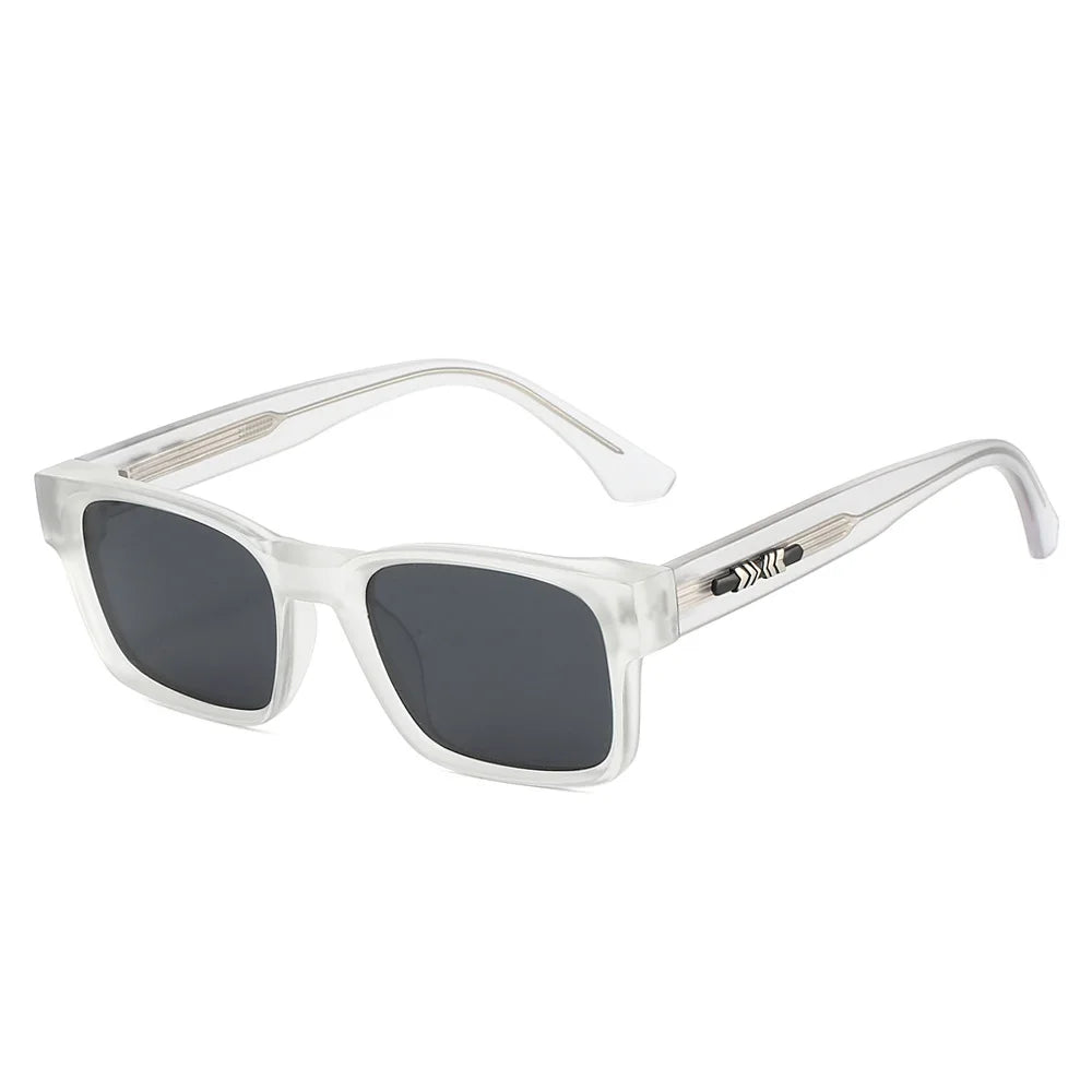Quality Square Polarized Sunglasses Men Metal Core UV400 Unisex