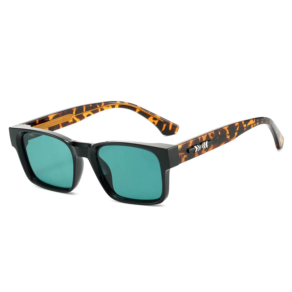 Quality Square Polarized Sunglasses Men Metal Core UV400 Unisex