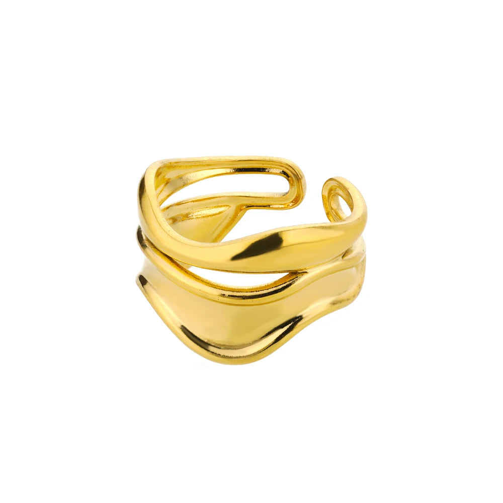 316L Stainless Steel Rings for Women Gold Color