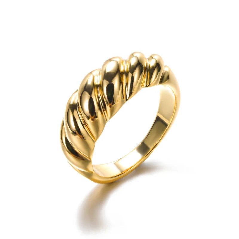 316L Stainless Steel Rings for Women Gold Color