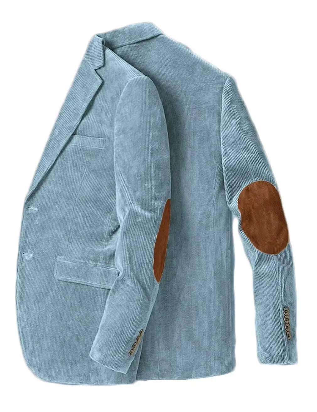 Men's Corduroy Blazer Business Casual Jacket with Elbow Patch Spring Fall Sport Coats Fashion Casual Single Breasted Men Jacket