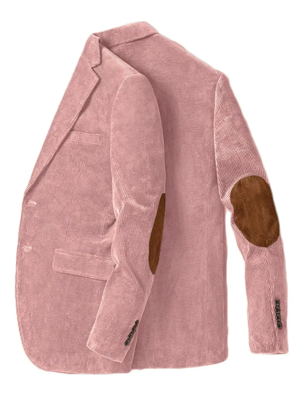 Men's Corduroy Blazer Business Casual Jacket with Elbow Patch Spring Fall Sport Coats Fashion Casual Single Breasted Men Jacket