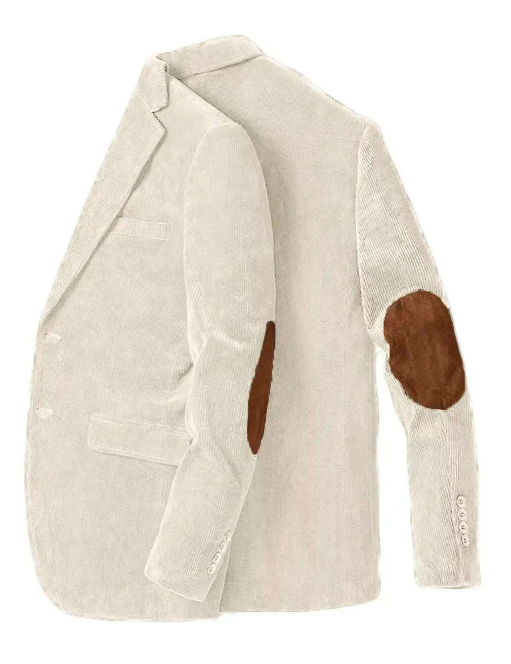 Men's Corduroy Blazer Business Casual Jacket with Elbow Patch Spring Fall Sport Coats Fashion Casual Single Breasted Men Jacket