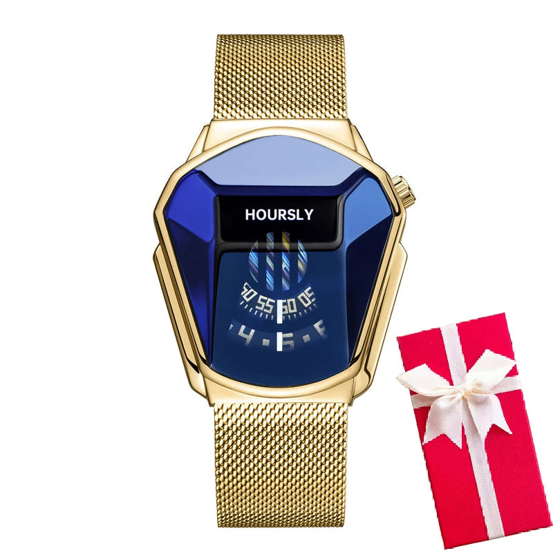 Men Wrist Watch Gold Luxury Brand Top Stainless Steel Band Fashion Quartz Watches for Men 2025 Relogio Masculino Male Clock
