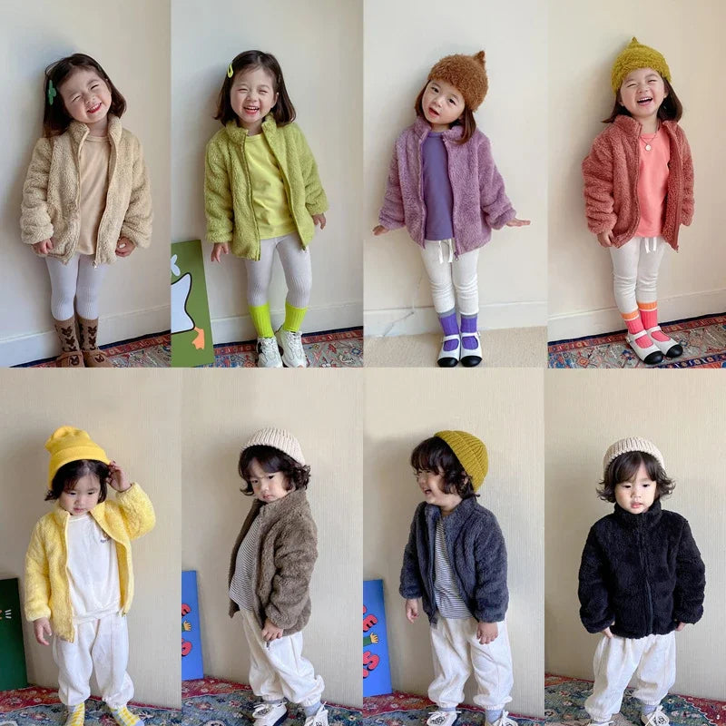 Kids Winter Coats 2025 New Children Outerwear Boy Warm Fleece Jacket Baby Girls Jackets for Autumn Spring.