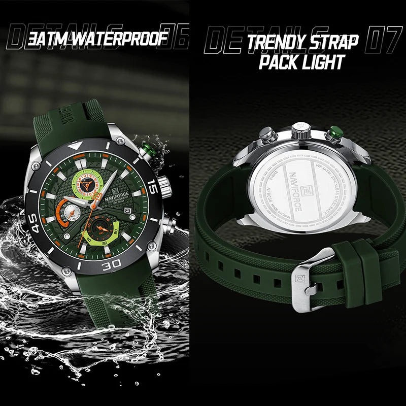 NAVIFORCE Sport Watch for Men Waterproof
