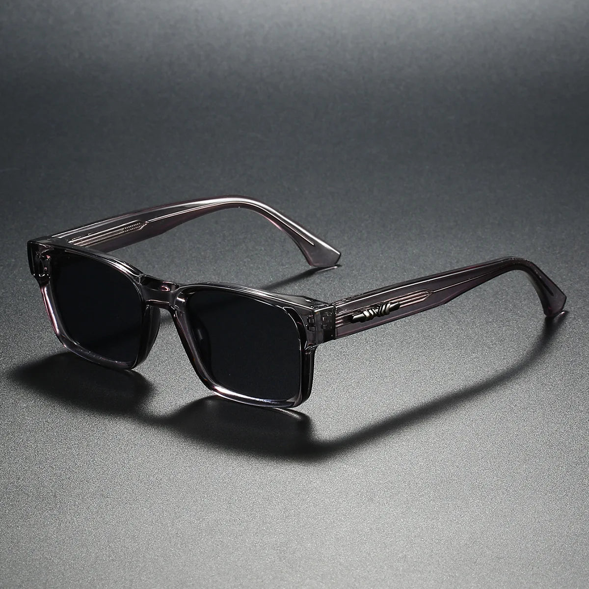 Quality Square Polarized Sunglasses Men Metal Core UV400 Unisex