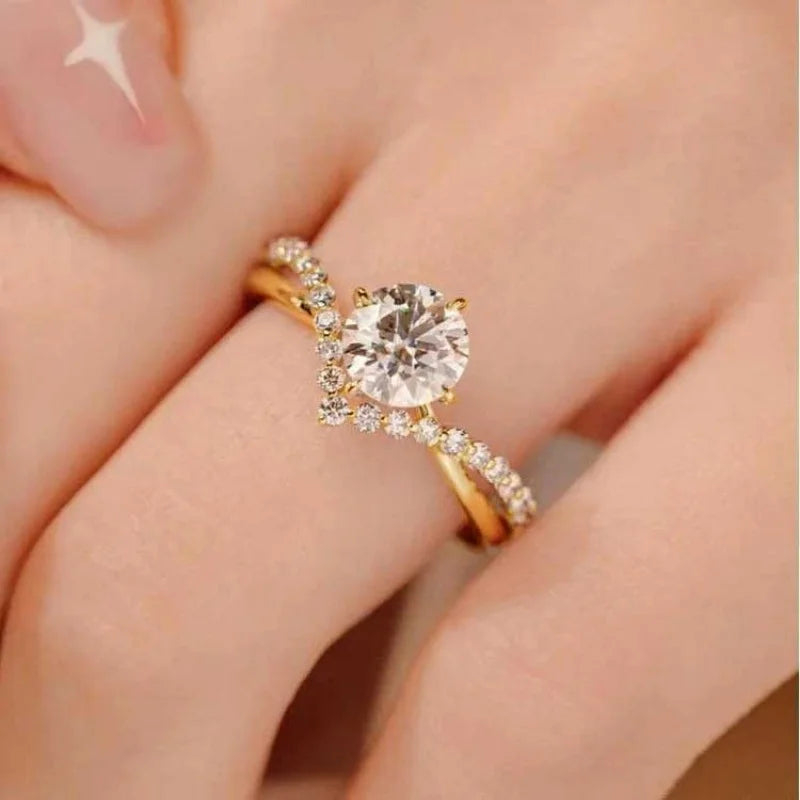 Fashion Luxury Zircon Couple Rings For Women