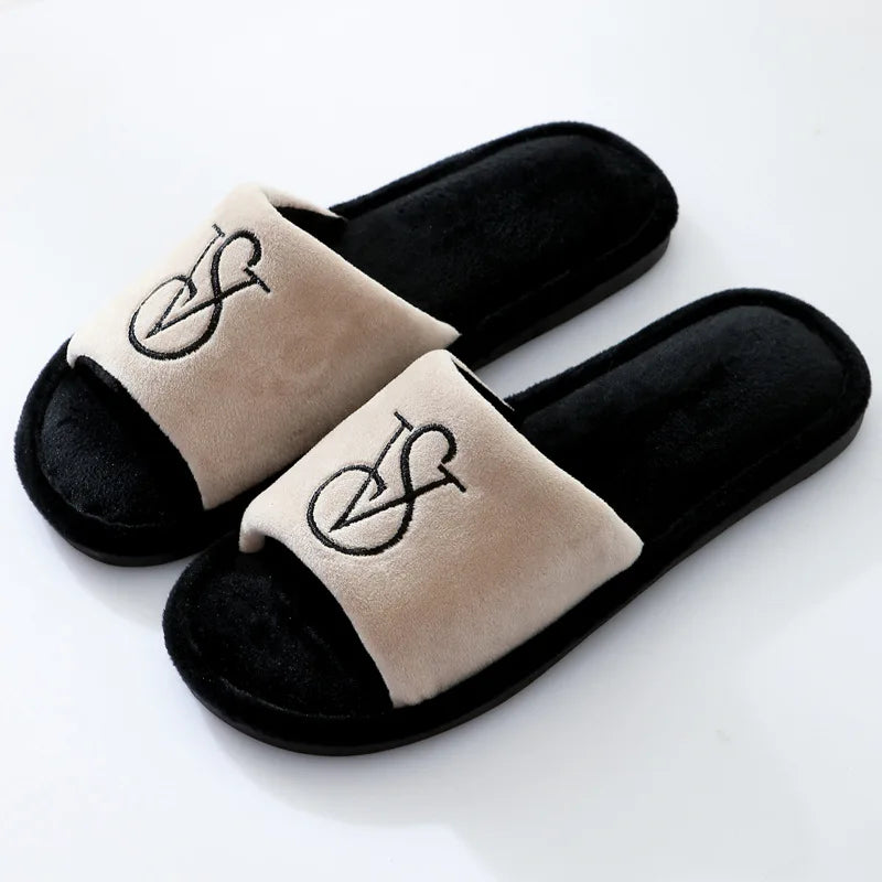 New Women's Cotton Slippers Warm Cotton Slippers Men Women Sandals Zapatos De Mujer Shoes Slides