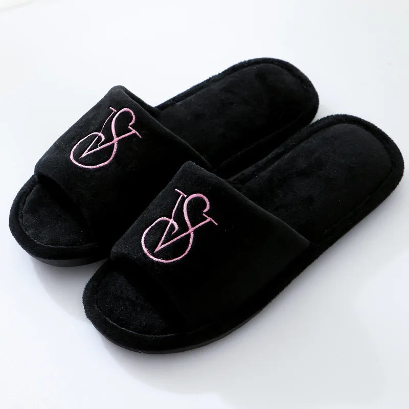 New Women's Cotton Slippers Warm Cotton Slippers Men Women Sandals Zapatos De Mujer Shoes Slides