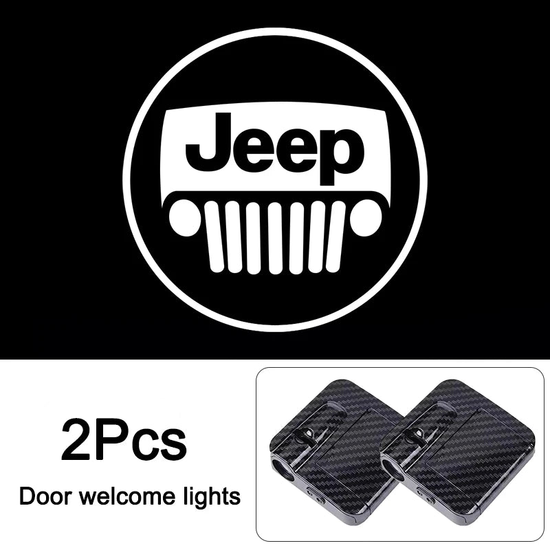 Led HD Car Door Logo Welcome Light Projector Lamps For Jeep Renegade Compass Grand Cherokee Wrangler Gladiator Patriot Liberty