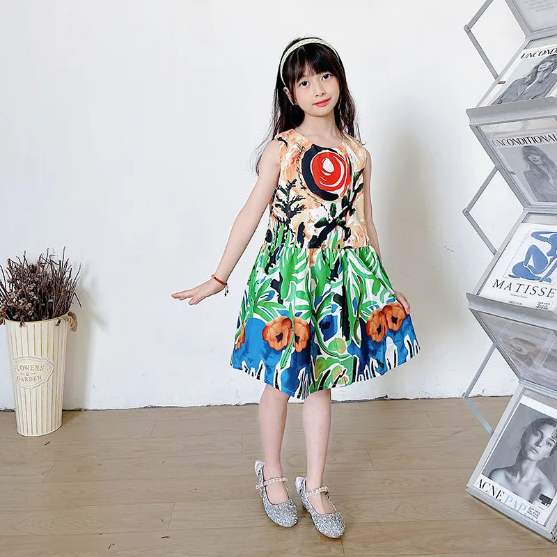 2025 Kids Costume Dresses For Girls  Children Party Dress Ball Grown Vestido Infantil Menina Princess Vestido Girl Clothing